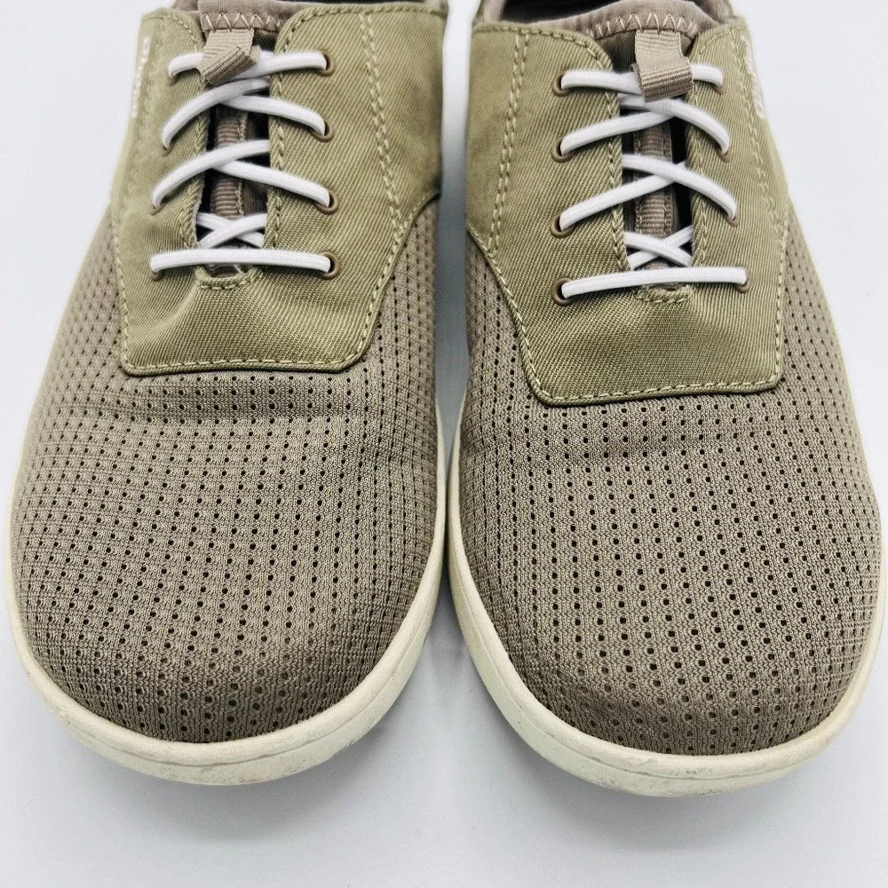 OluKai Men's Nohea Moku No Tie Boat Shoes Clay Tapa Size 40 MSRP $120